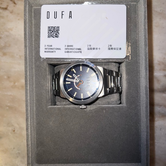 Stainless Steel Silver & Blue DUFA Günter Automatic Mans Watch - Brand New - Picture 2 of 7